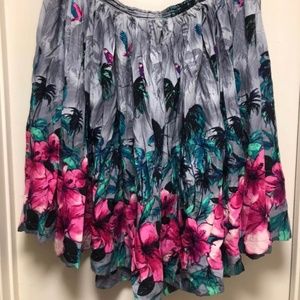 Plus Size Retro Tiki Tropical Circle Skirt